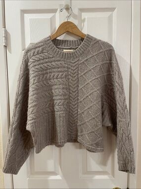 A&F Taupe Knit Sweater (S/M)